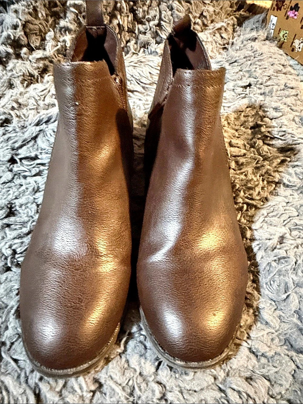 Sunn*Stone Brown Leather Ankle Boots US 8